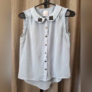 Sz S Lauren Conrad Sheer Button-down Top